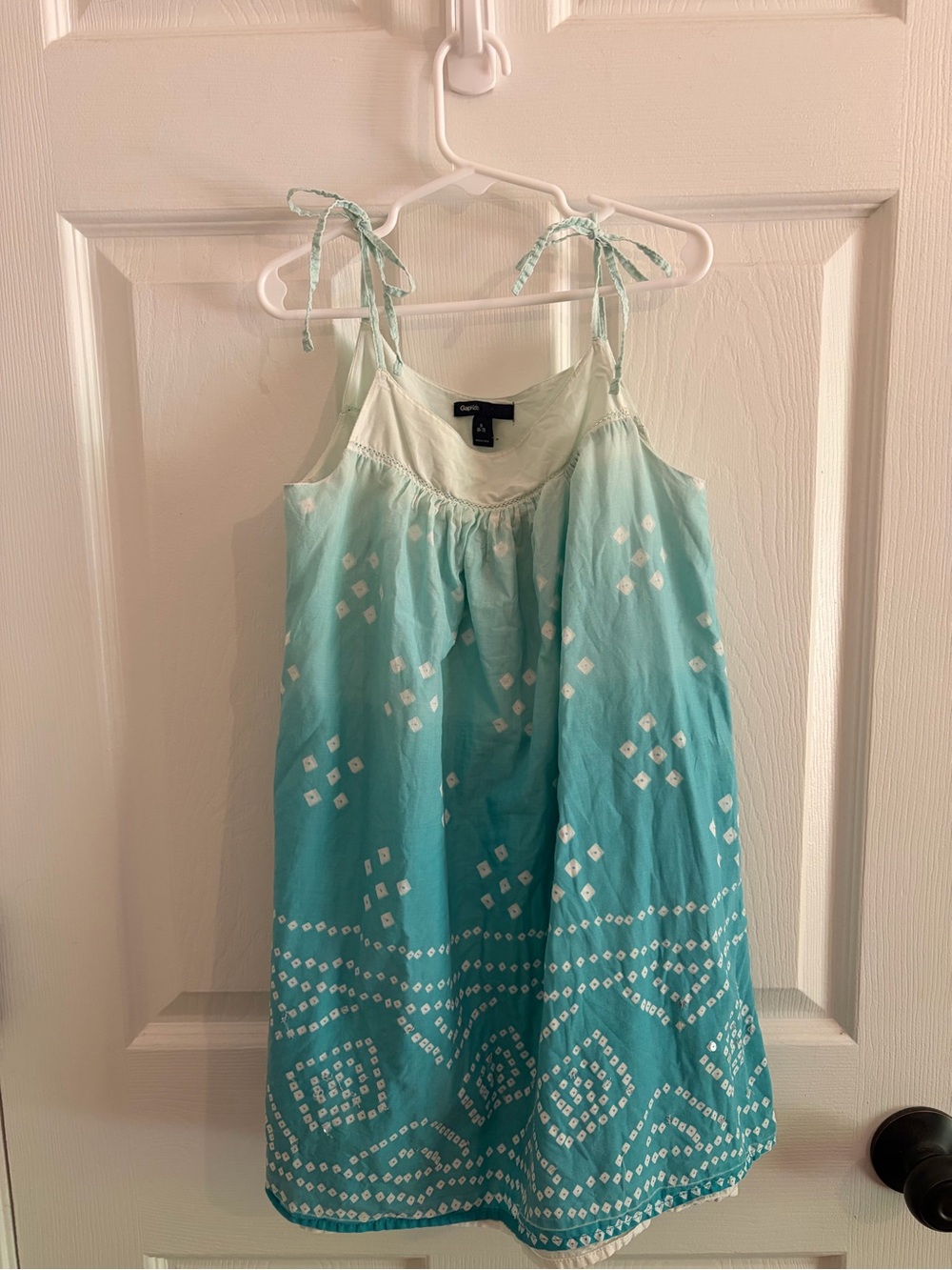 GAP Kids Ombre Turquoise Tie-Shoulder Sundress